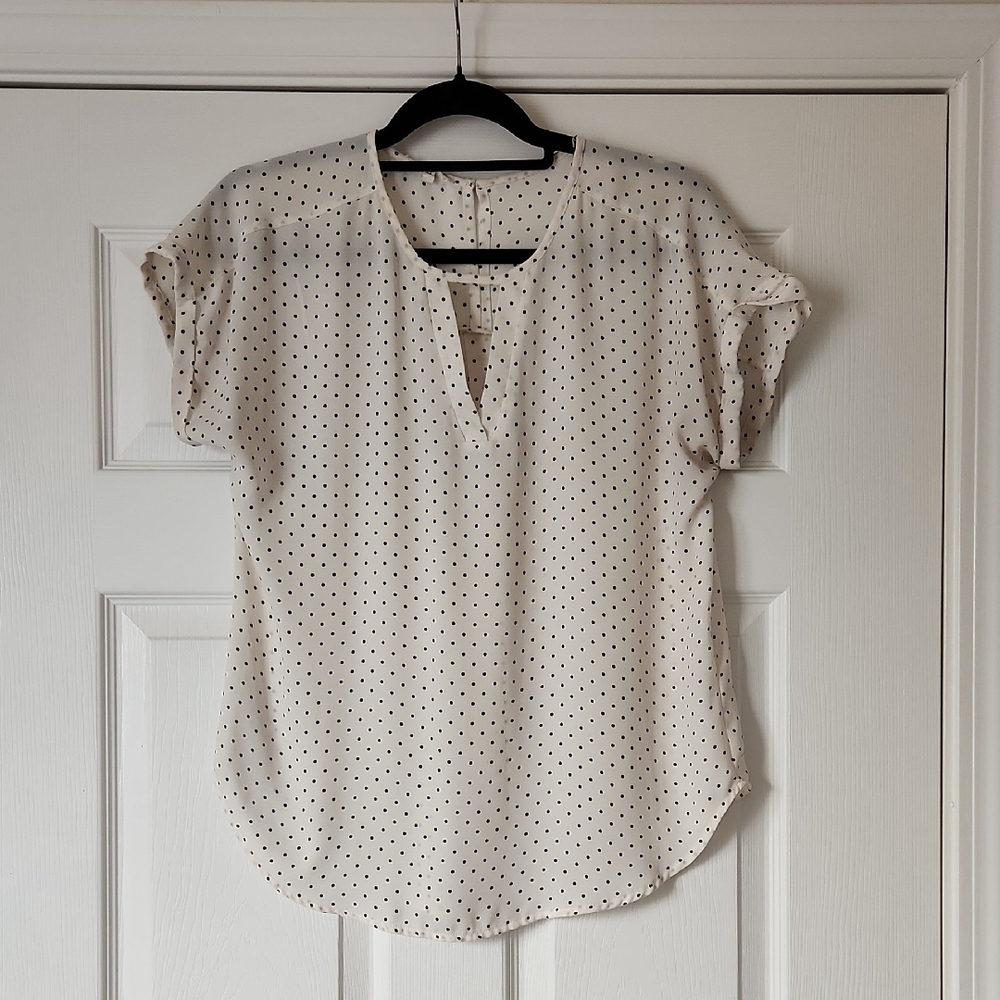 Polka Dot Blouse - Cream and Black